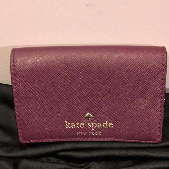 kate spade Accessories - Kate Spade Plum Card Holder Only Callout In Pics. 2 Tiny Tears Eac End Of Crease
